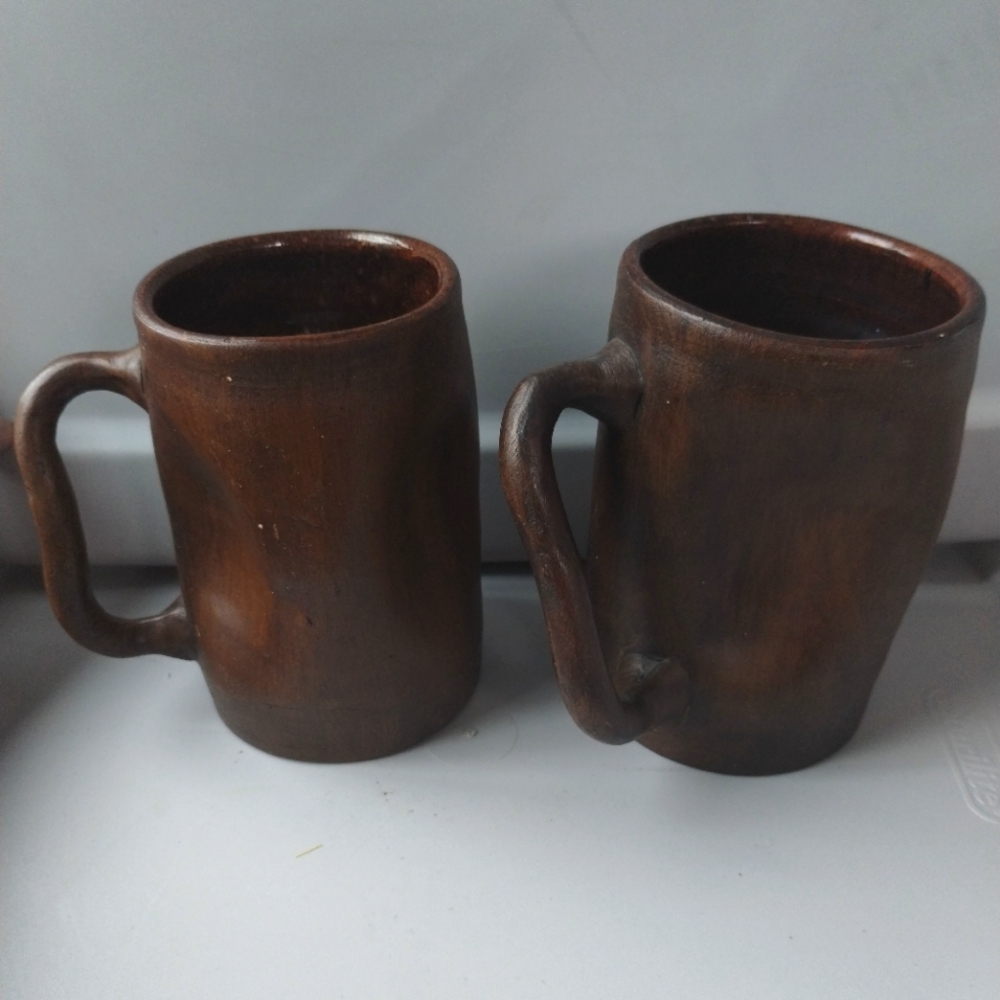 2 Fun and Funky Pottery Mugs